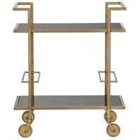 Xo Glass Trolley - Brushed Gold