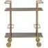 Xo Glass Trolley - Brushed Gold
