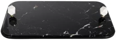 Yaya Tray - Black, Marble Effect image