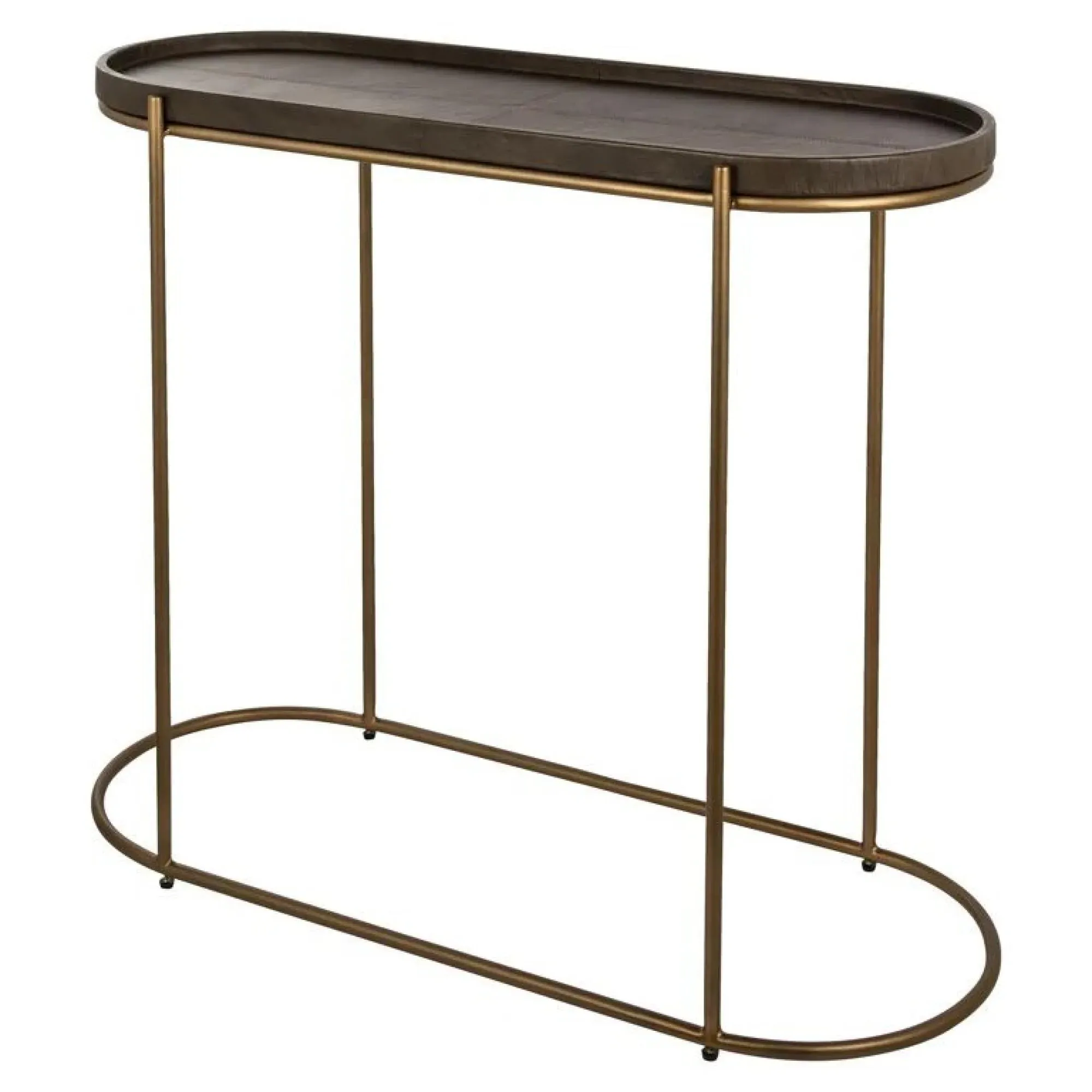 Zillon Oval Console Table - Brown