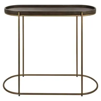 Zillon Oval Console Table - Brown