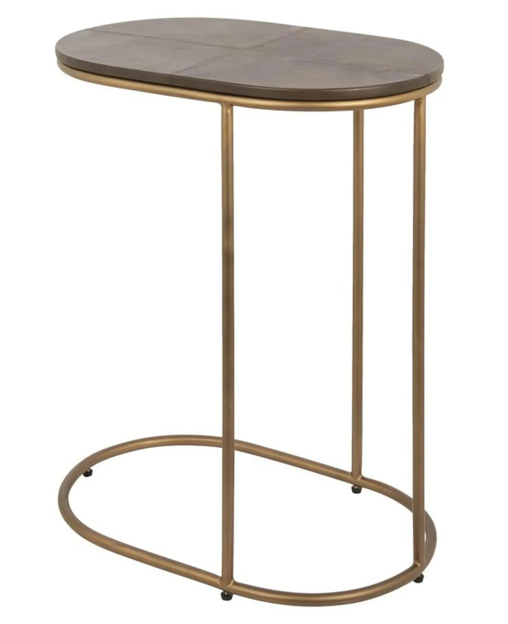 Zillon Oval Side Table - Brown