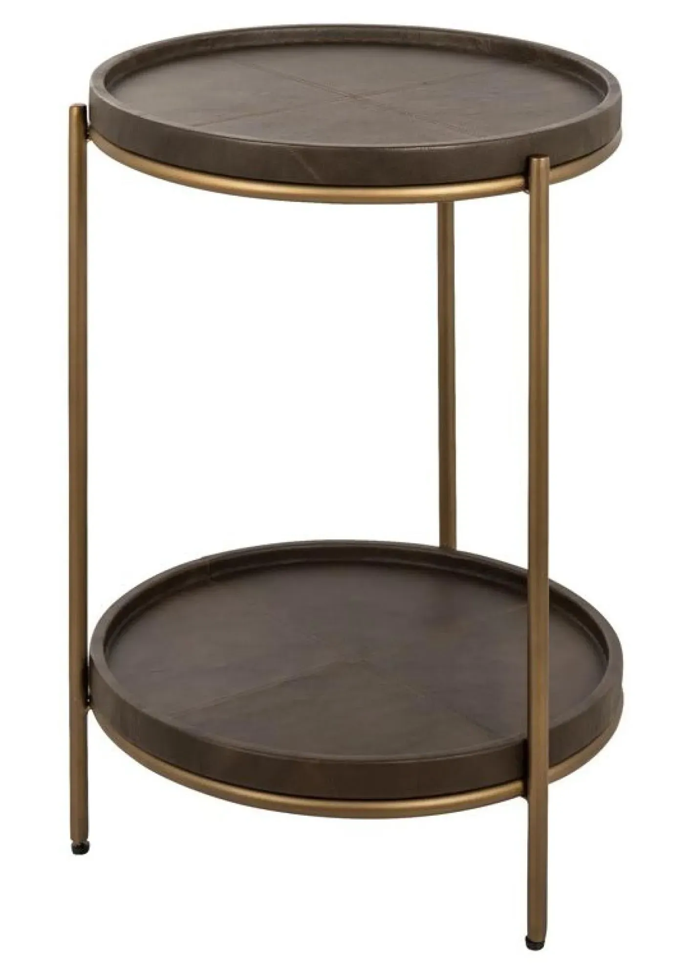 Zillon Round End Table - Brown