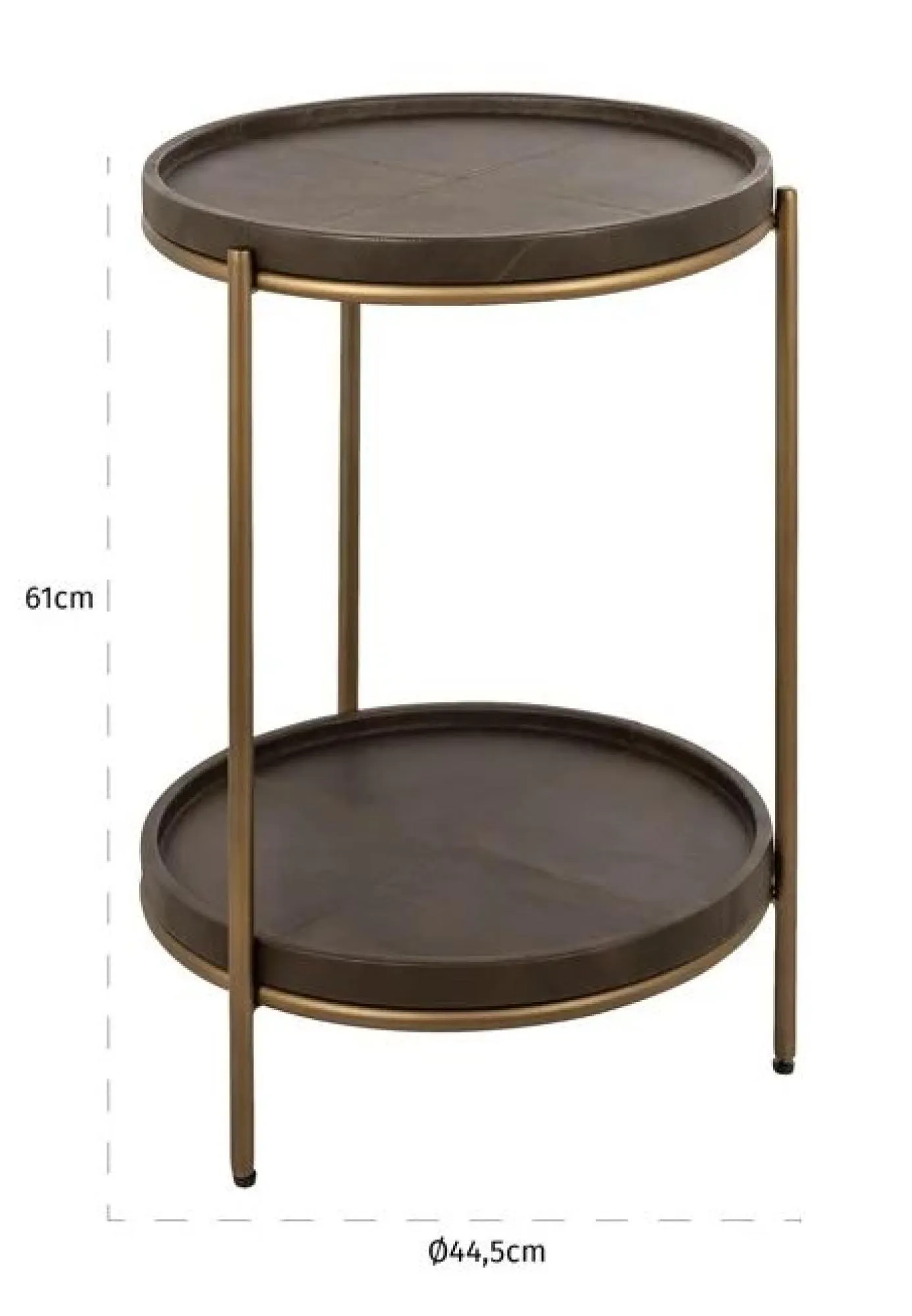 Zillon Round End Table - Brown
