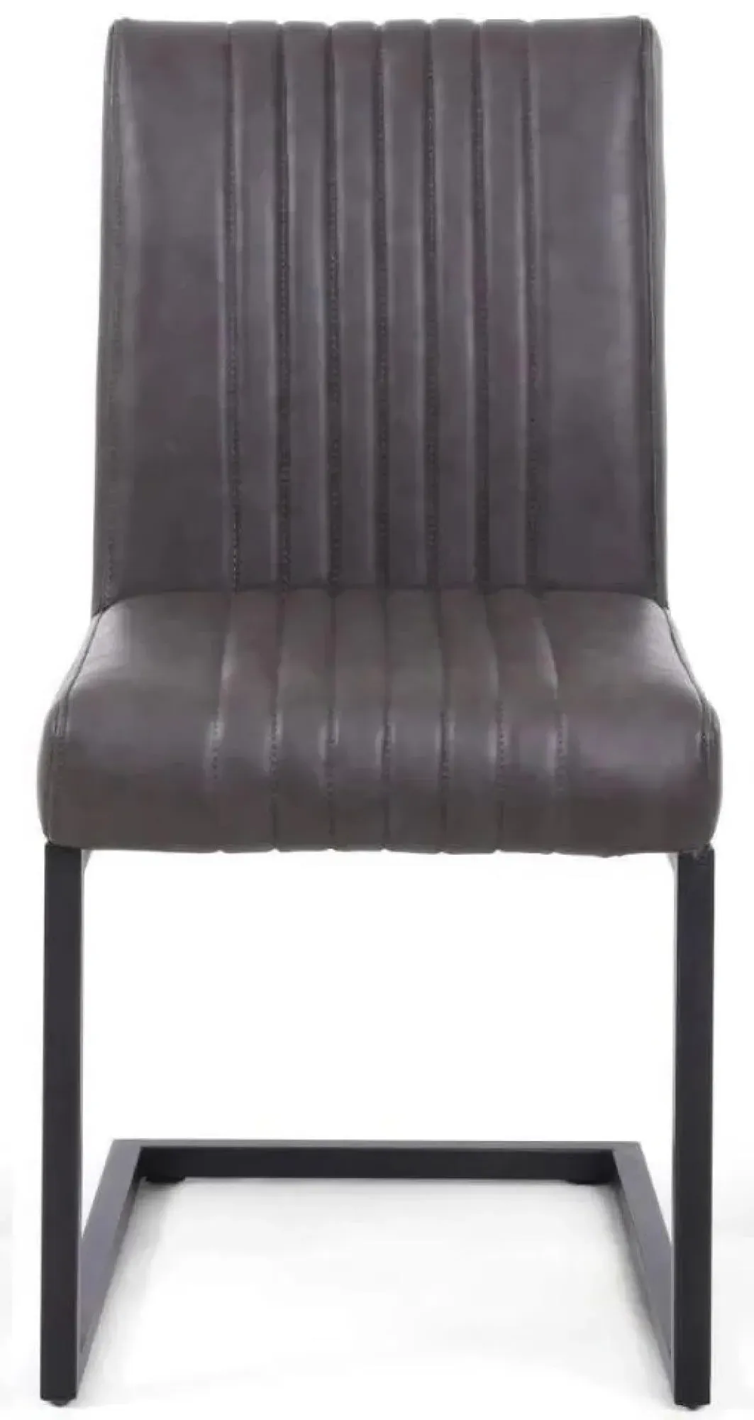 Archer Cantilever Dining Chair - Grey, Leather