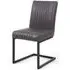 Archer Cantilever Dining Chair - Grey, Leather