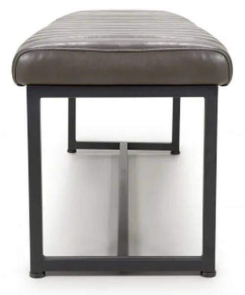 Archer Dining Bench - Grey, Leather