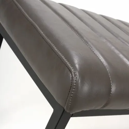 Archer Dining Bench - Grey, Leather