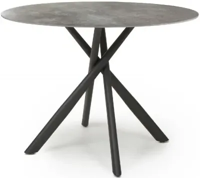 Avesta Round Dining Table - Grey, Marble Effect image