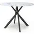Avesta Round Dining Table - White, Marble Effect