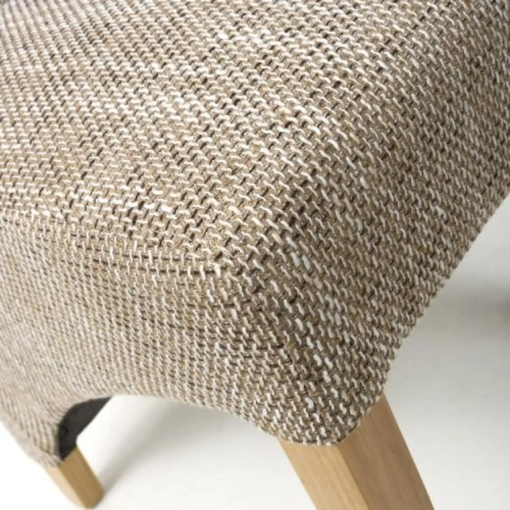Baxter Wave Back Dining Chair - Oatmeal, Tweed