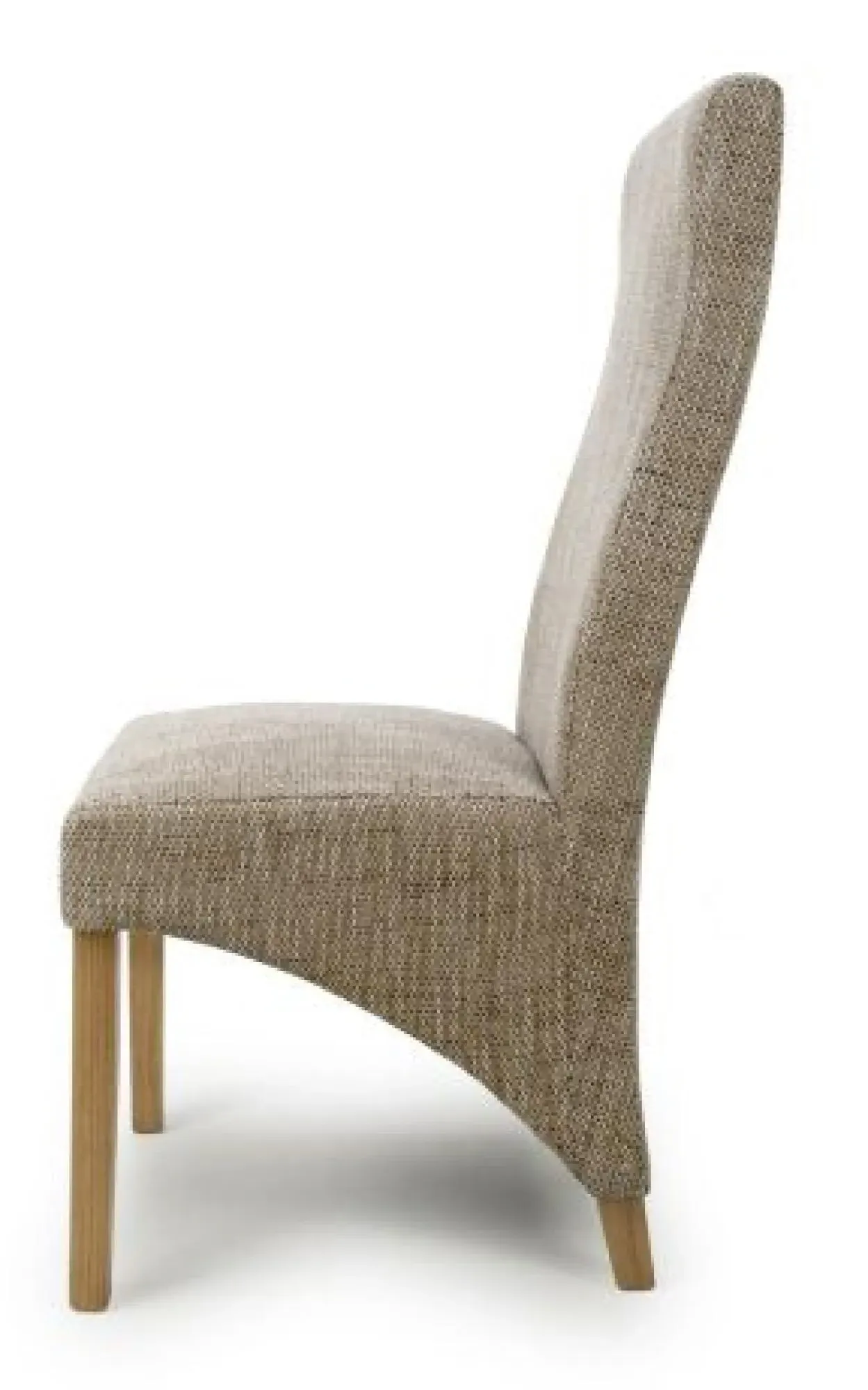 Baxter Wave Back Dining Chair - Oatmeal, Tweed