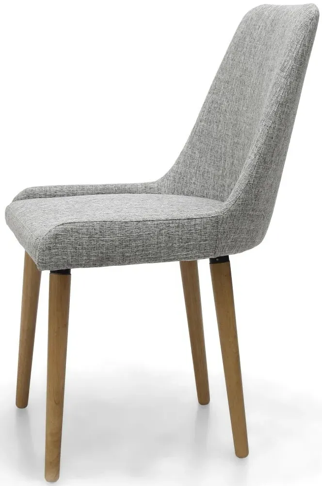 Capri Flax Dining Chair Set of 2 - Grey Weave