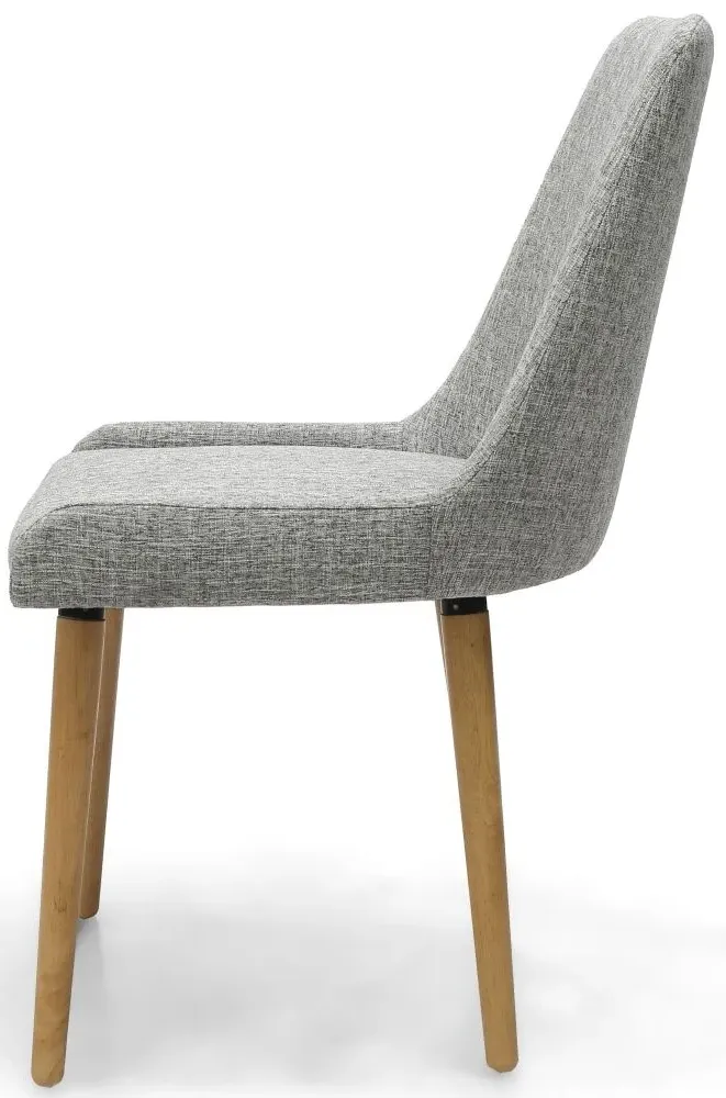 Capri Flax Dining Chair Set of 2 - Grey Weave