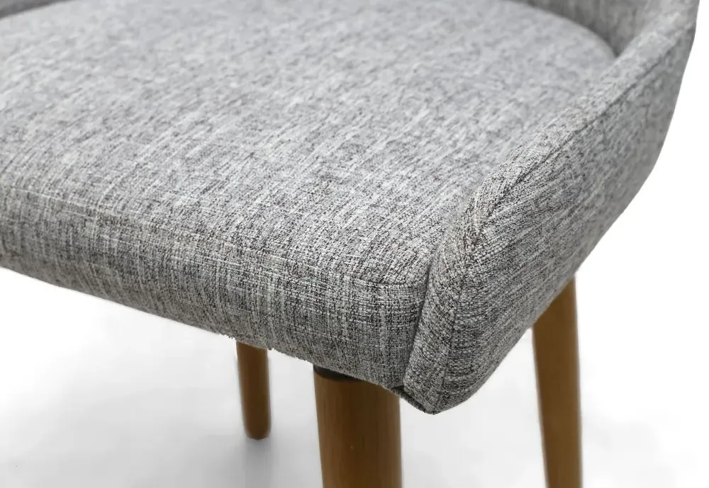 Capri Flax Dining Chair Set of 2 - Grey Weave