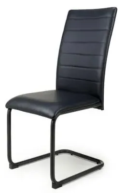 Carlisle Dining Chair Set of 4 - Black, Leather Effect image