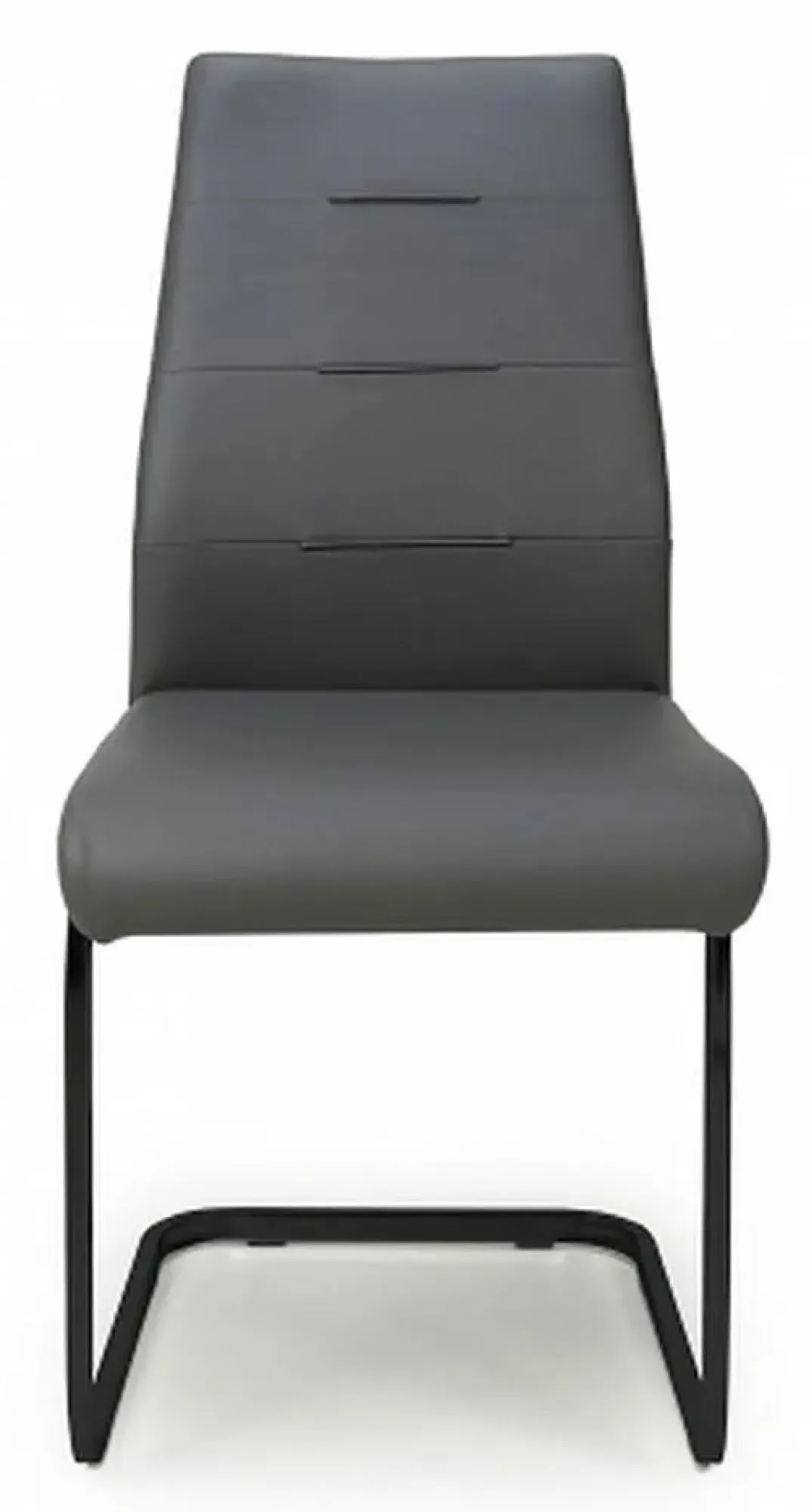 Cordoba Dining Chair Set of 4 - Grey, Leather Effect