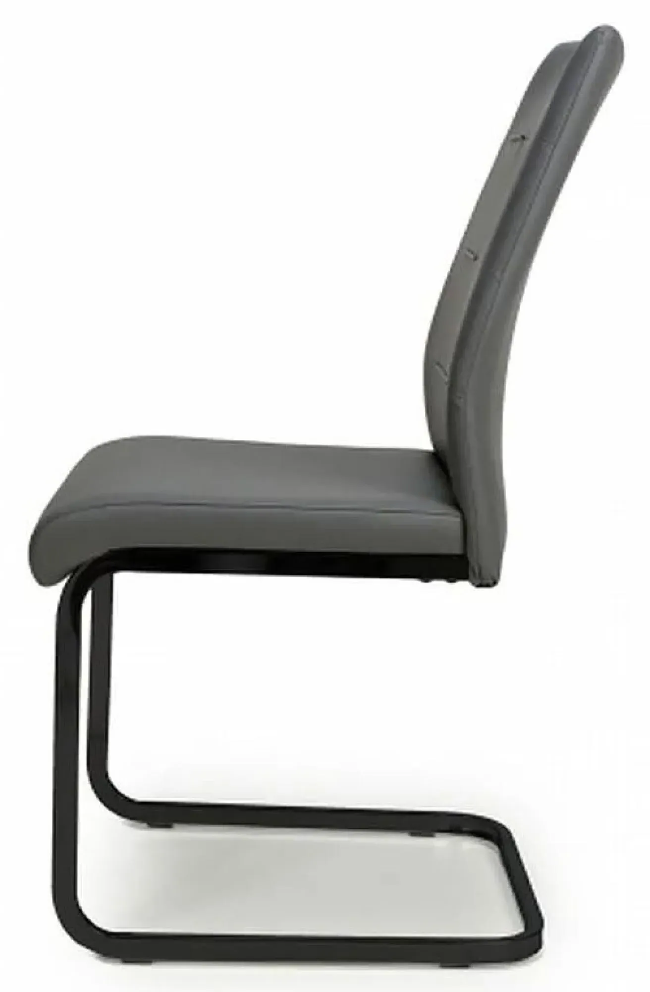 Cordoba Dining Chair Set of 4 - Grey, Leather Effect