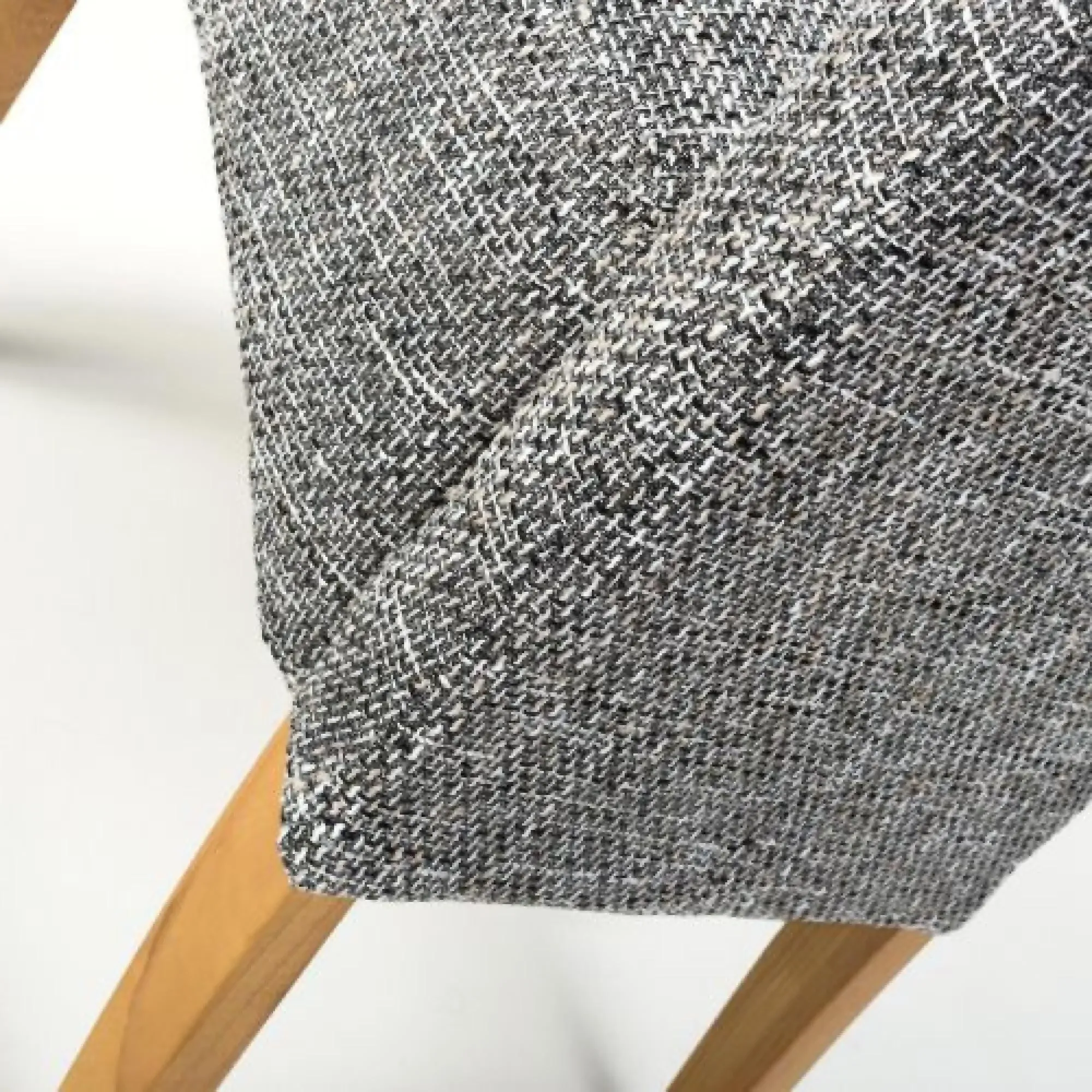 Karta Scroll Back Dining Chair - Grey, Tweed