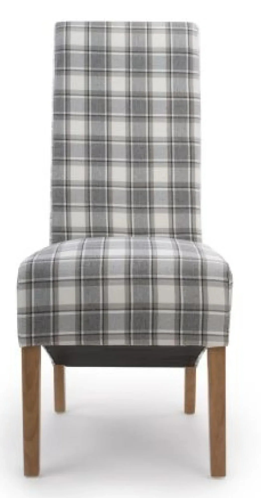 Krista Herringbone Check Roll Back Dining Chair - Cappuccino