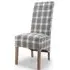 Krista Herringbone Check Roll Back Dining Chair - Cappuccino