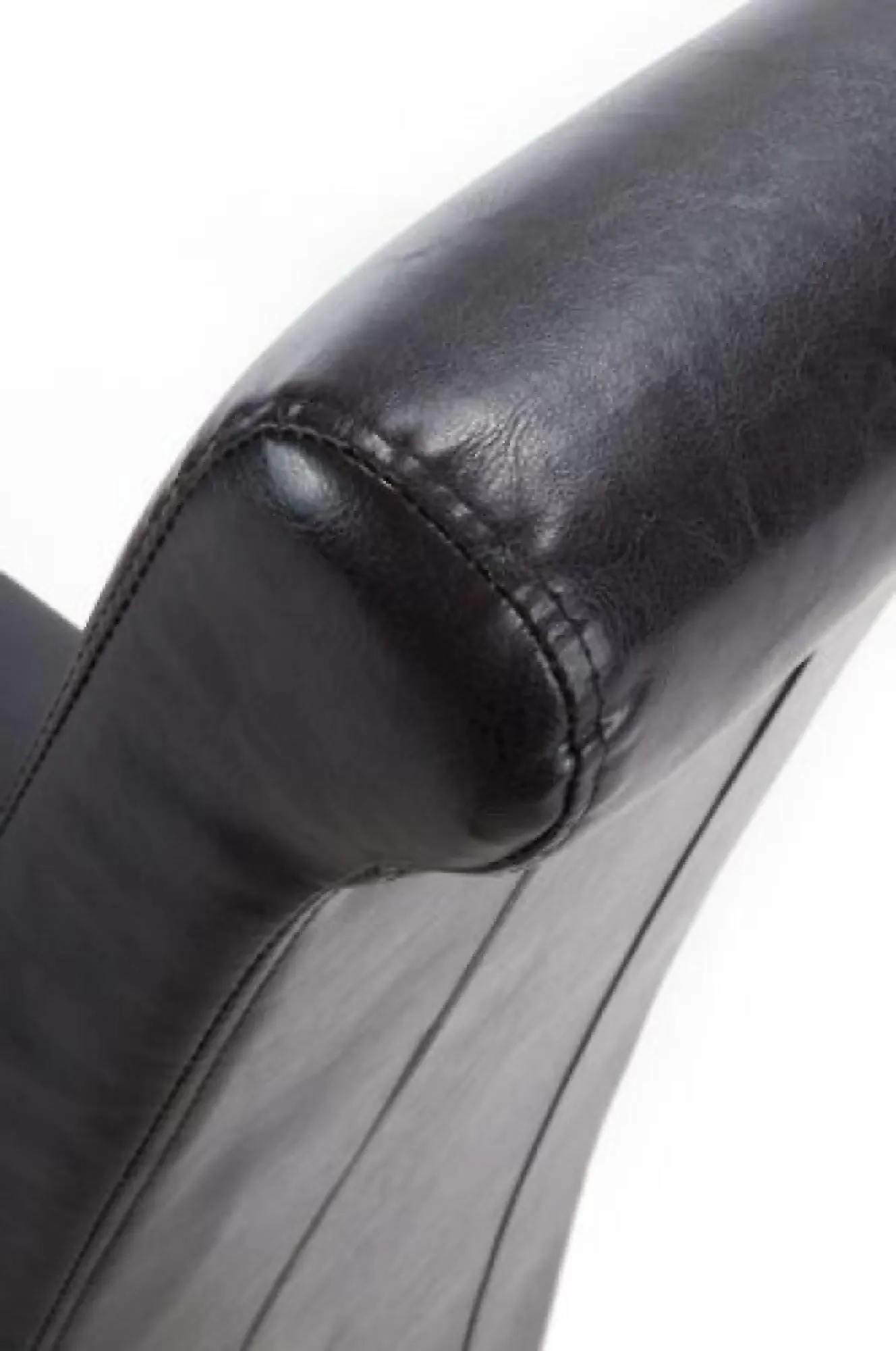 Krista Roll Back Dining Chair Set of 2 - Black, Bonded Leather