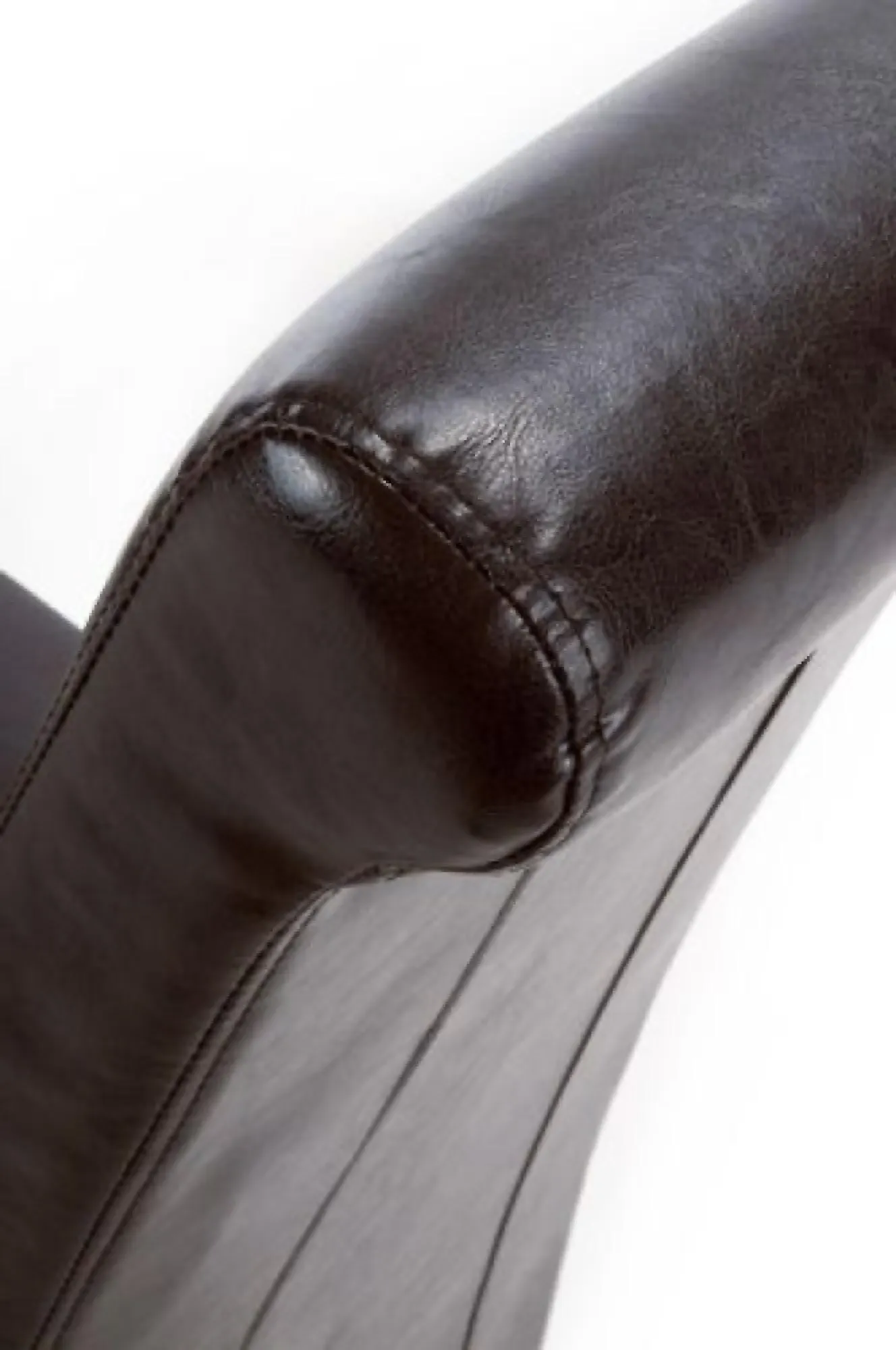 Krista Roll Back Dining Chair Set of 2 - Brown, Bonded Leather