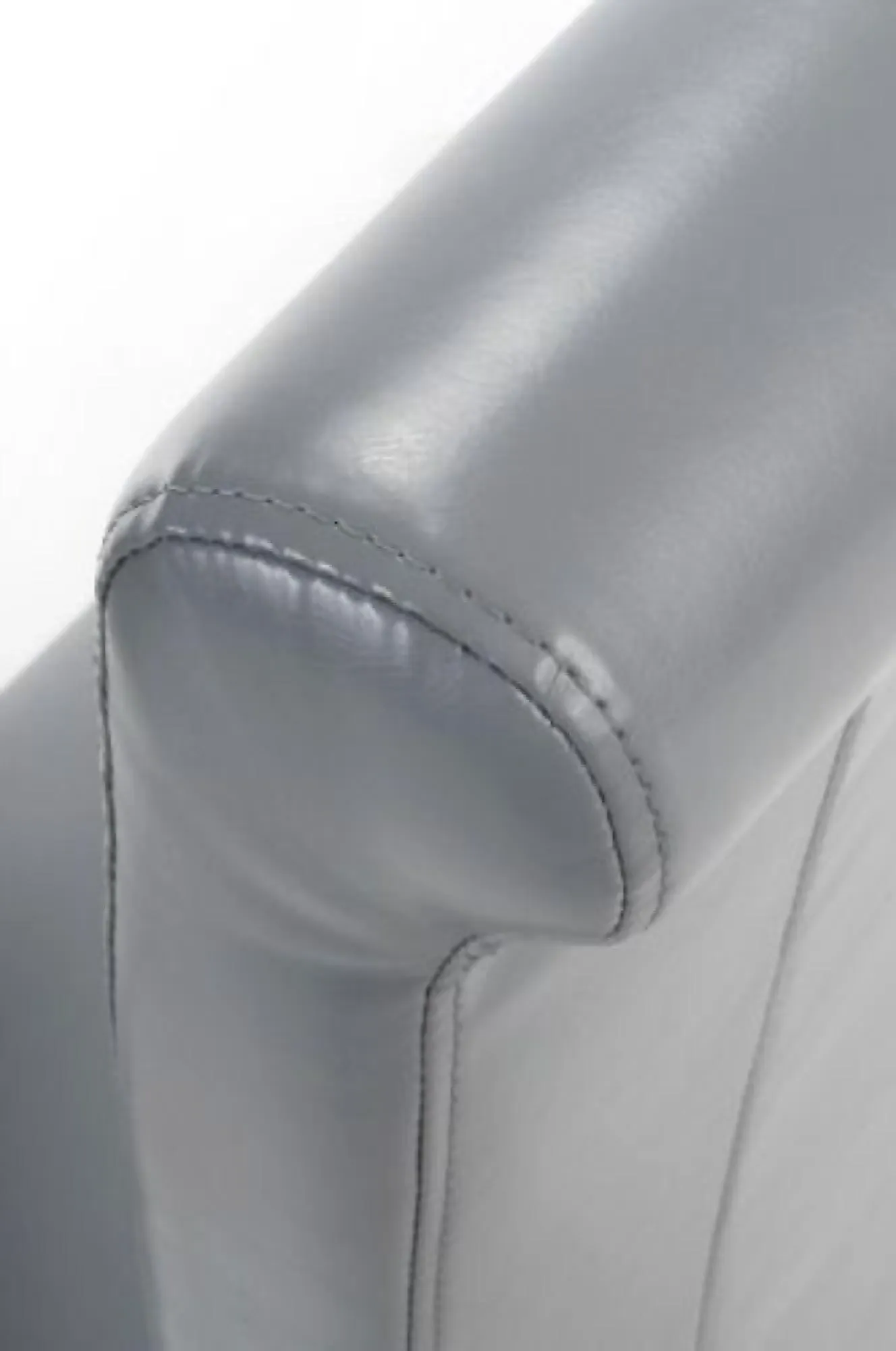 Krista Roll Back Dining Chair Set of 2 - Grey, Bonded Leather