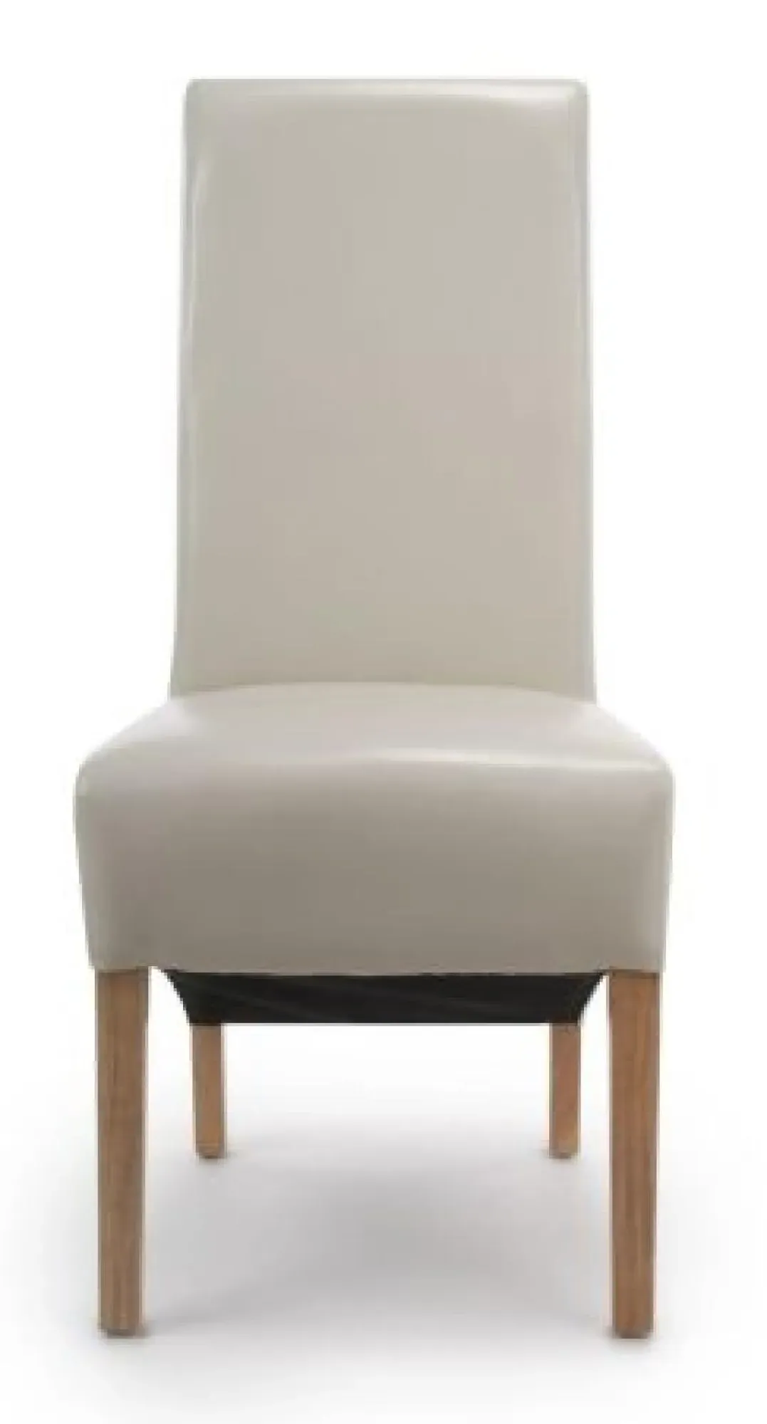 Krista Roll Back Dining Chair Set of 2 - Ivory, Bonded Leather