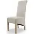Krista Roll Back Dining Chair Set of 2 - Ivory, Bonded Leather