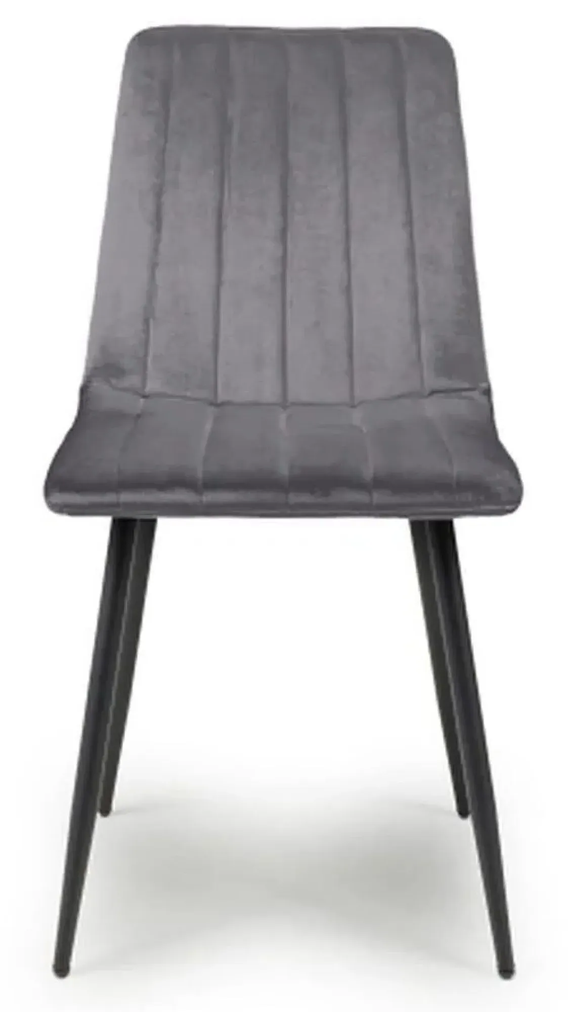 Lisbon Dining Chair Set of 4 - Grey, Velvet