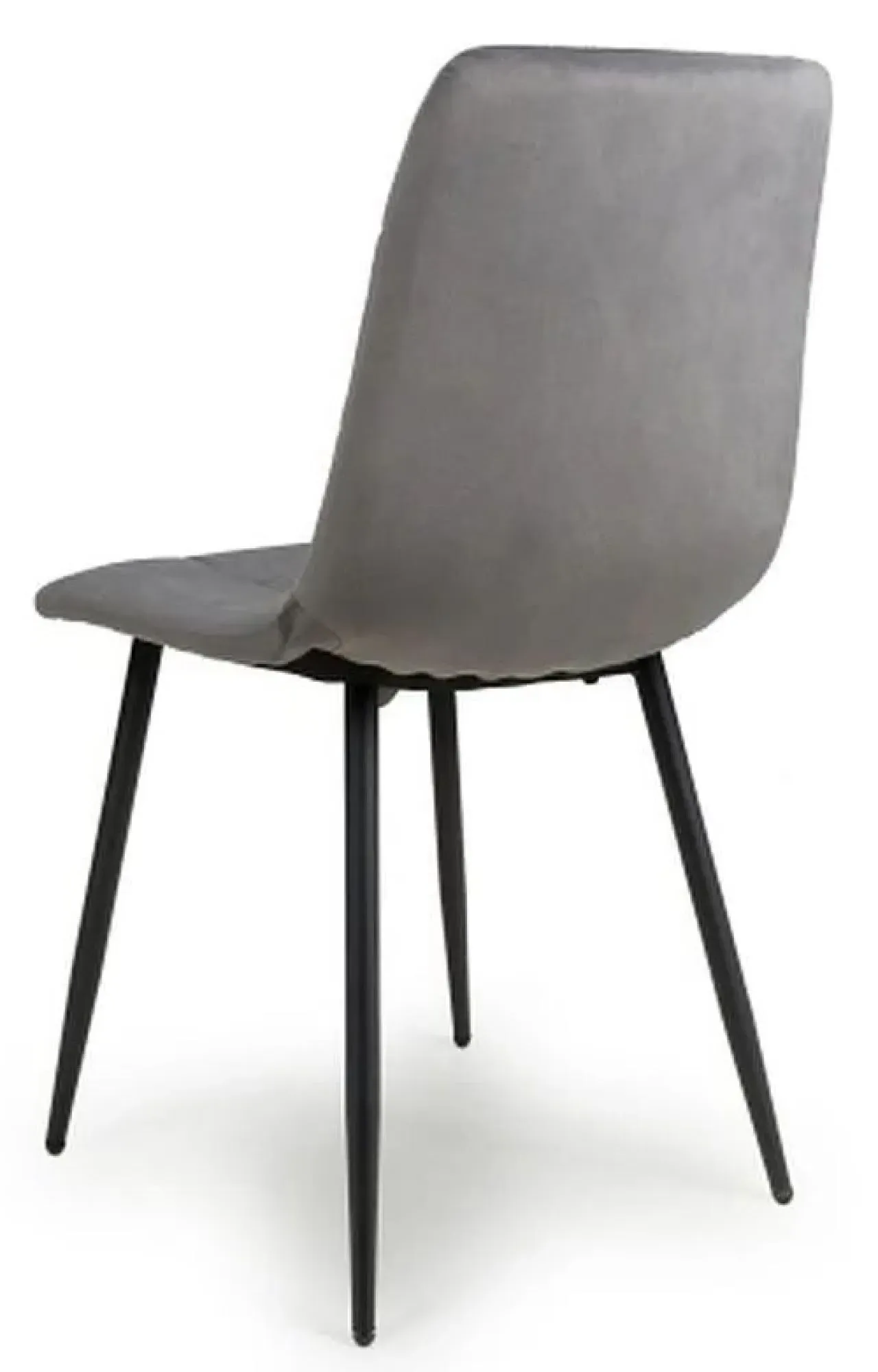 Lisbon Dining Chair Set of 4 - Grey, Velvet