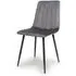 Lisbon Dining Chair Set of 4 - Grey, Velvet