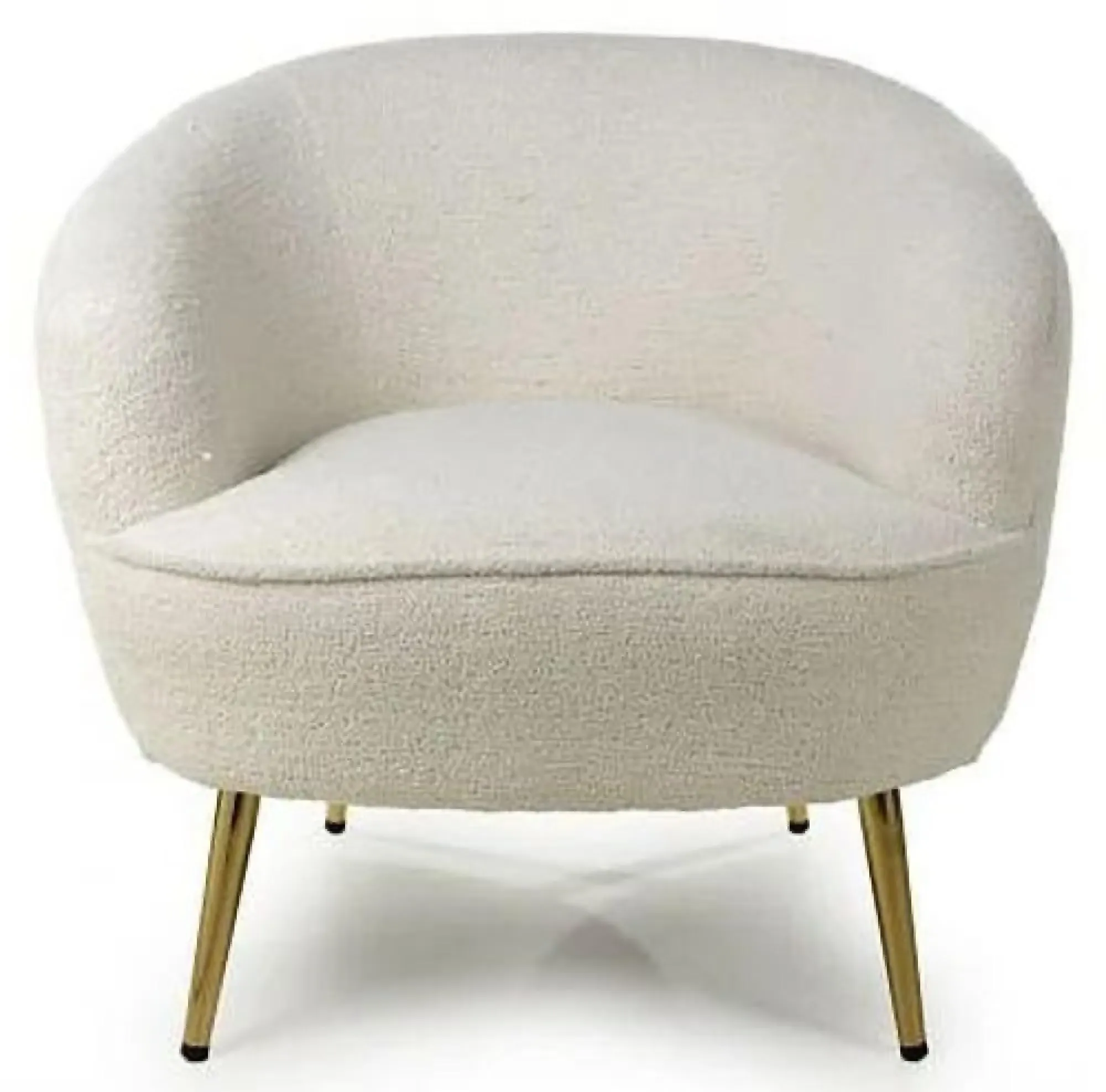 Lucia Boucle Tub Chair - Vanilla White