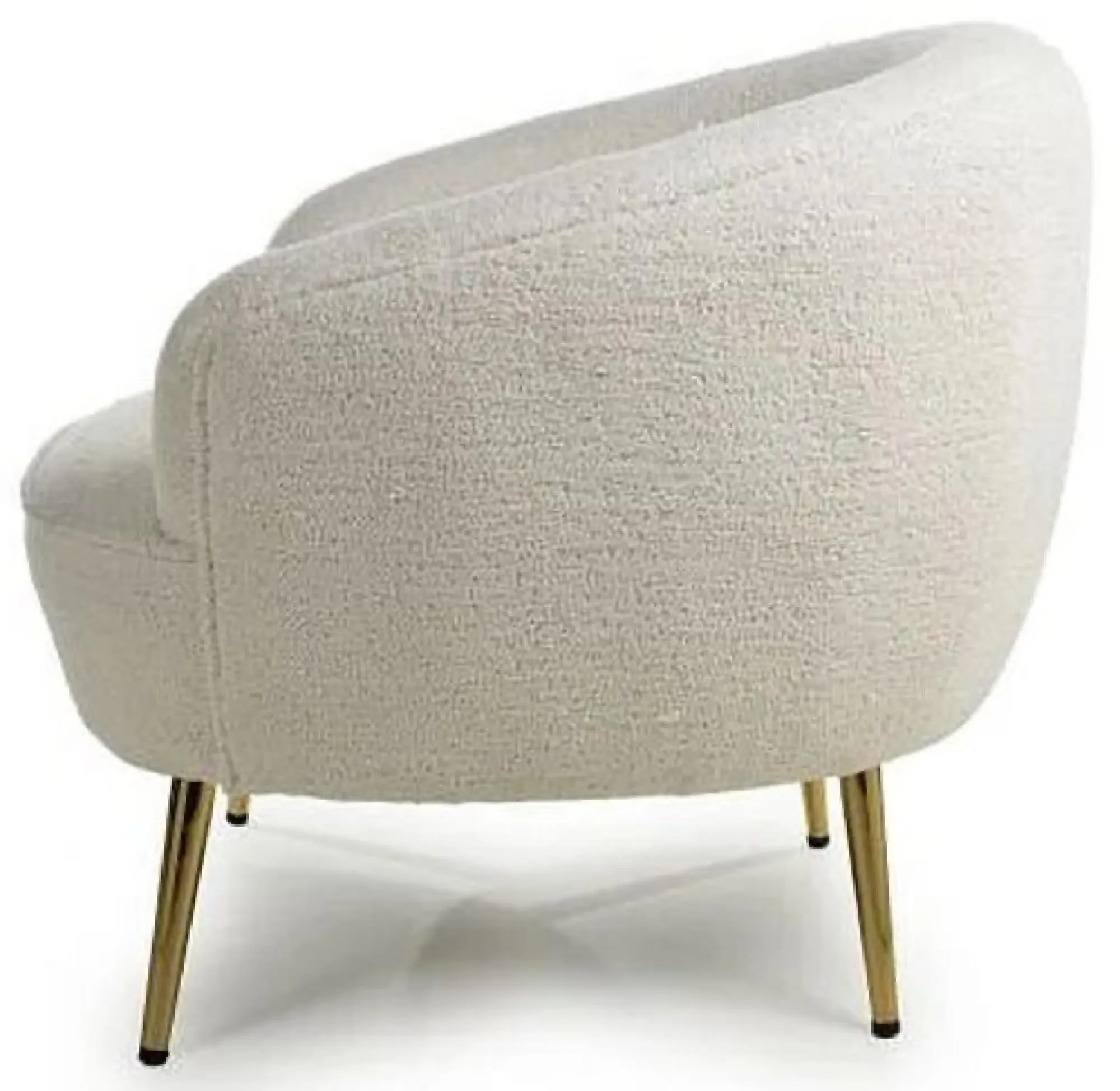 Lucia Boucle Tub Chair - Vanilla White