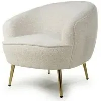 Lucia Boucle Tub Chair - Vanilla White