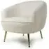 Lucia Boucle Tub Chair - Vanilla White
