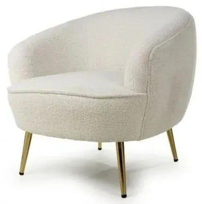 Lucia Boucle Tub Chair - Vanilla White image