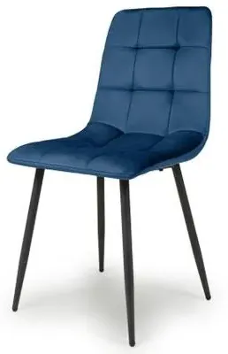 Madison Dining Chair Set of 4 - Blue, Velvet image