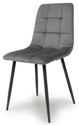 Madison Dining Chair Set of 4 - Grey, Velvet