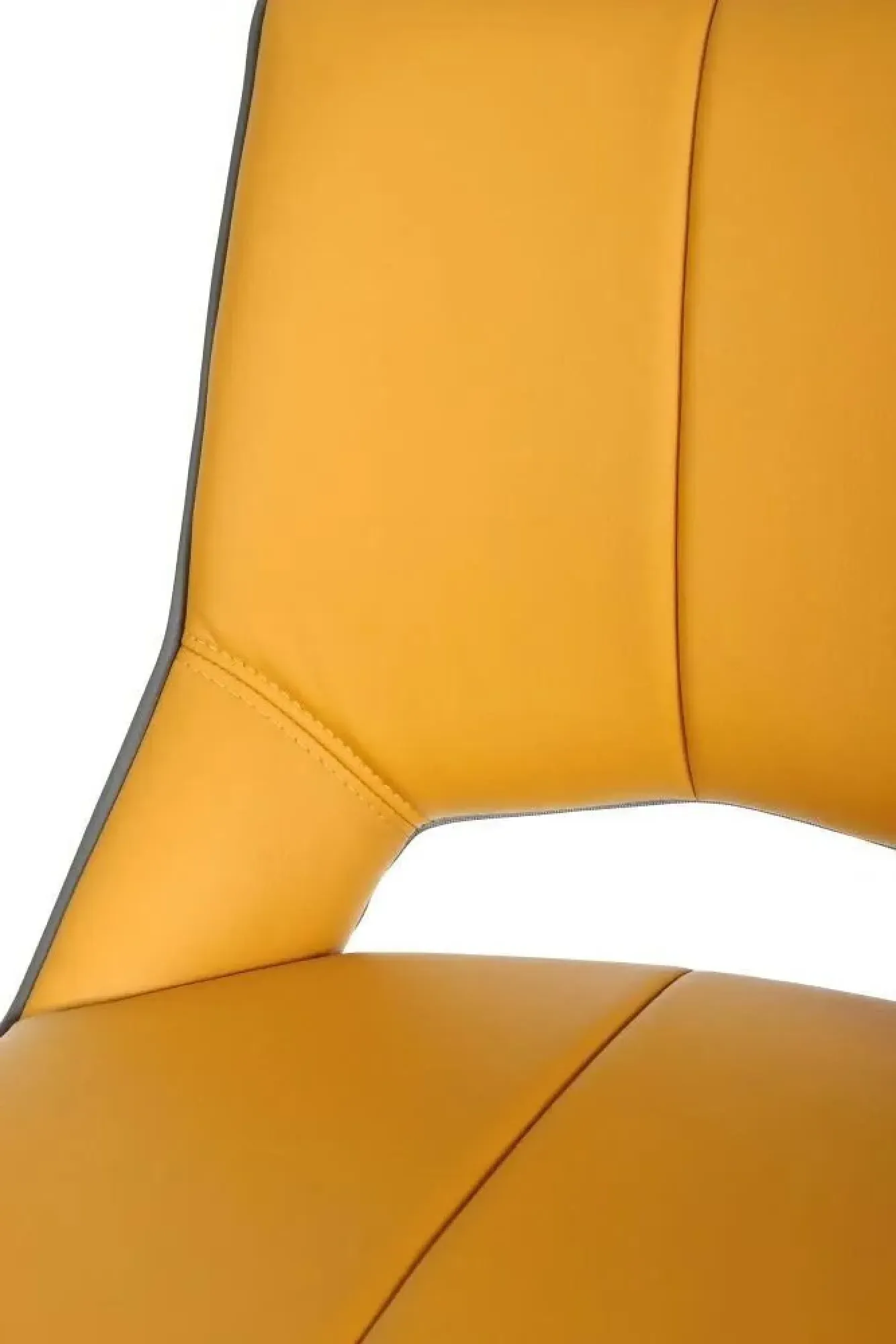 Mako Swivel Bar Stool - Yellow, Leather Effect