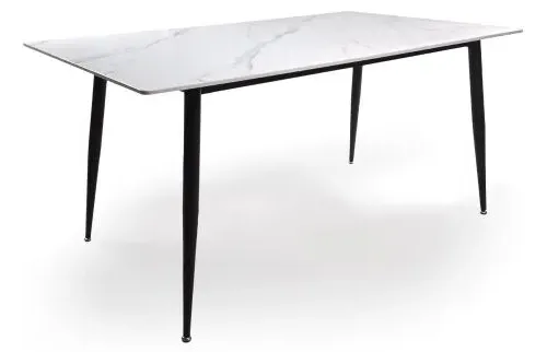 Monaco Dining Table - White, Ceramic