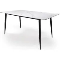 Monaco Dining Table - White, Ceramic