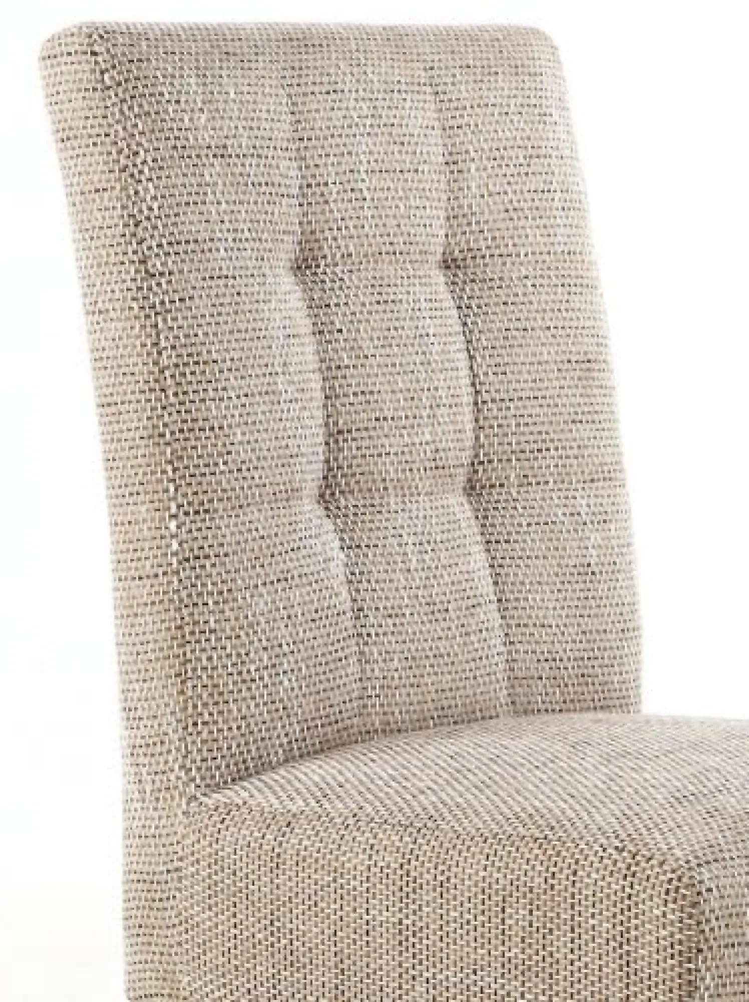 Moseley Stitched Waffle Dining Chair - Oatmeal, Tweed