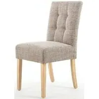 Moseley Stitched Waffle Dining Chair - Oatmeal, Tweed