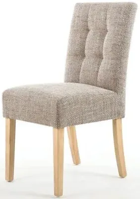 Moseley Stitched Waffle Dining Chair - Oatmeal, Tweed