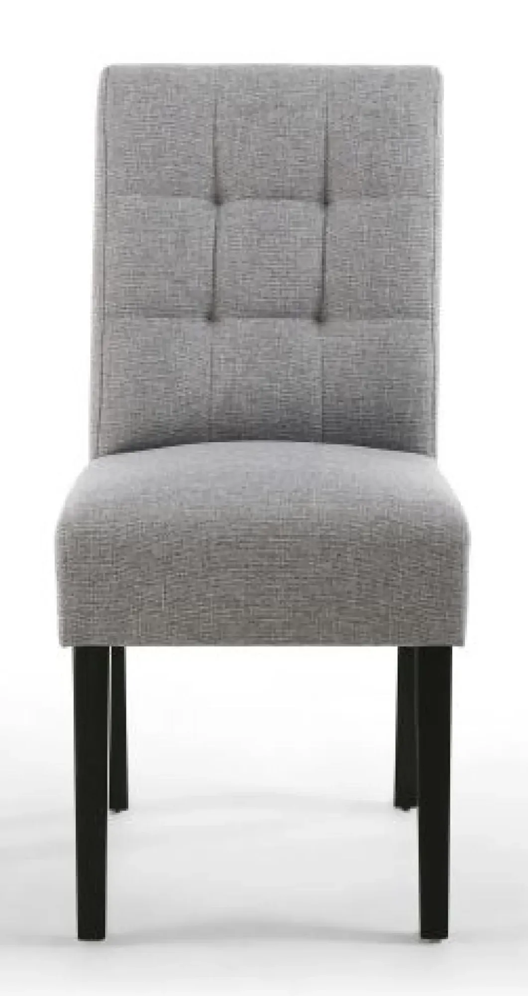 Moseley Stitched Waffle Dining Chair - Silver Grey, Linen