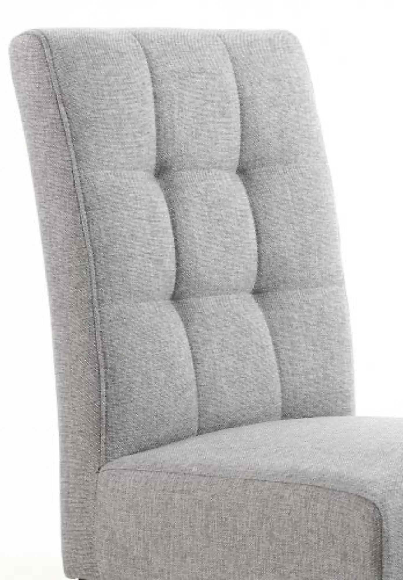 Moseley Stitched Waffle Dining Chair - Silver Grey, Linen