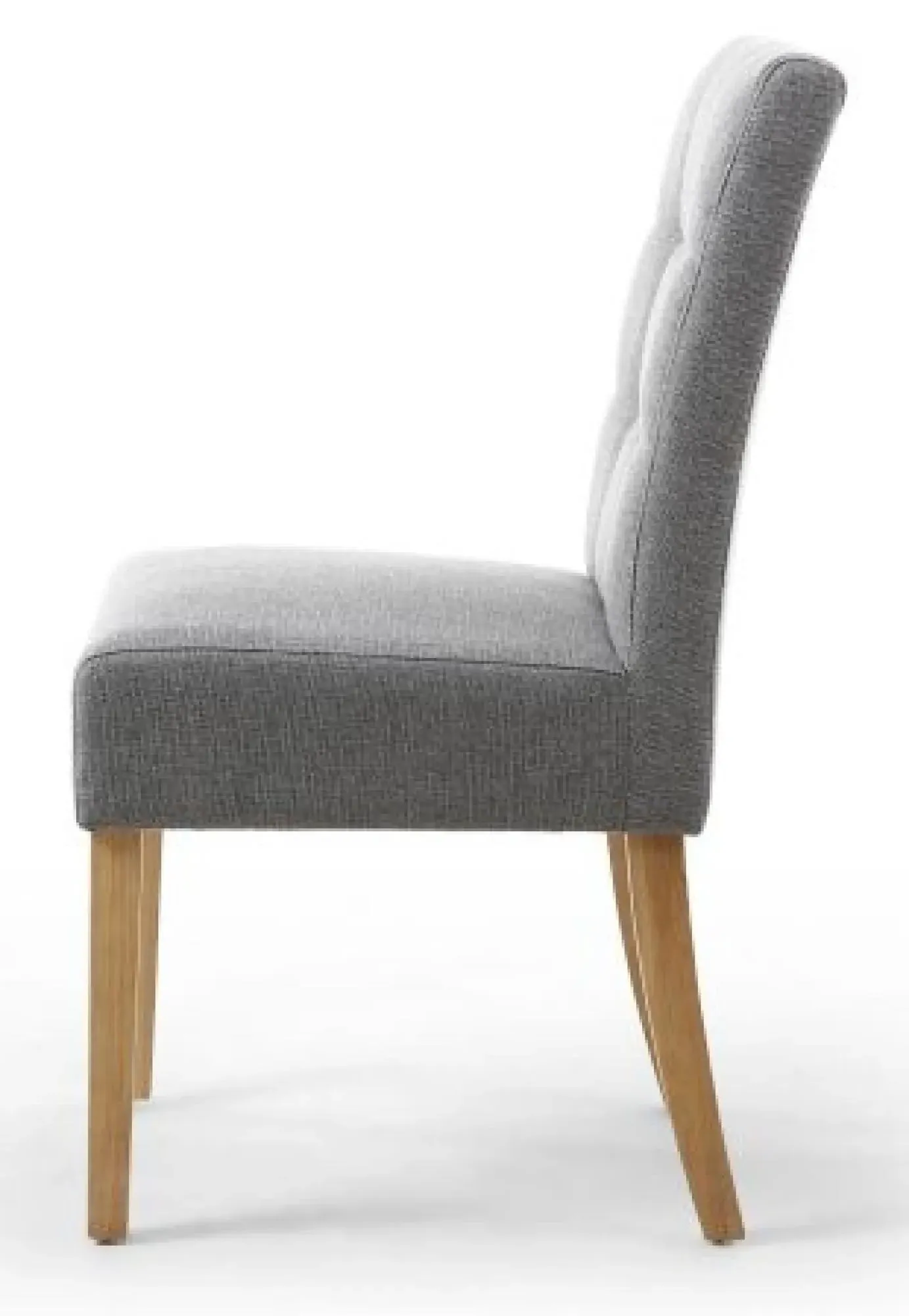 Moseley Stitched Waffle Dining Chair - Silver Grey, Linen