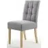 Moseley Stitched Waffle Dining Chair - Silver Grey, Linen